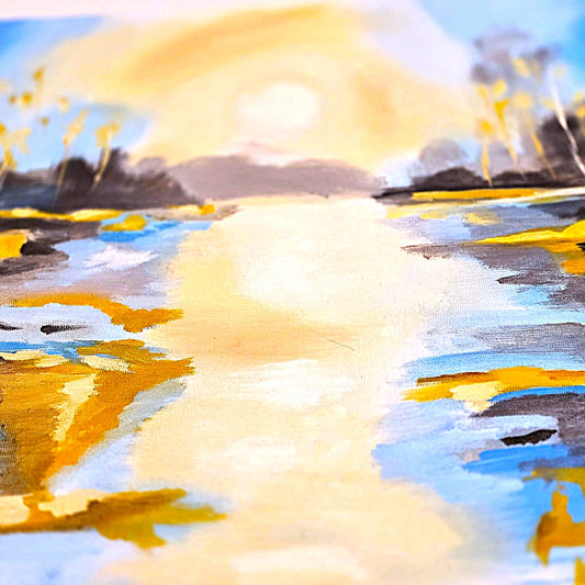 Midnight Sun-Canva board(unframed) 40*40cm