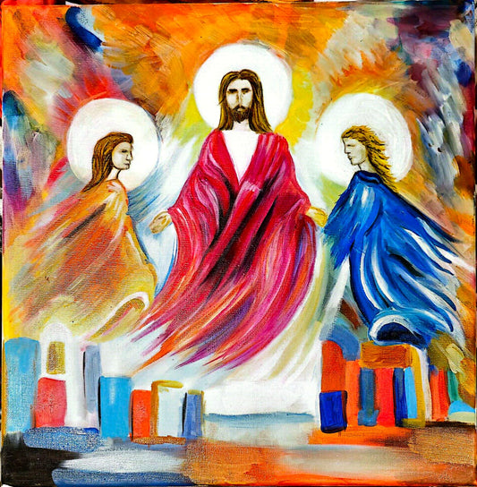 The Ascension of Christ – Hand-Painted Oil Artwork on Canvas (Ready to Hang)