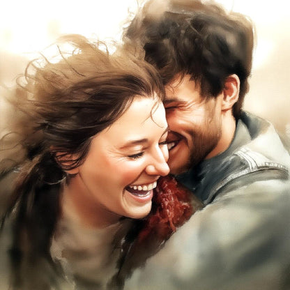 Christmas Gift for your loved ones-hand painted portrait from their photo