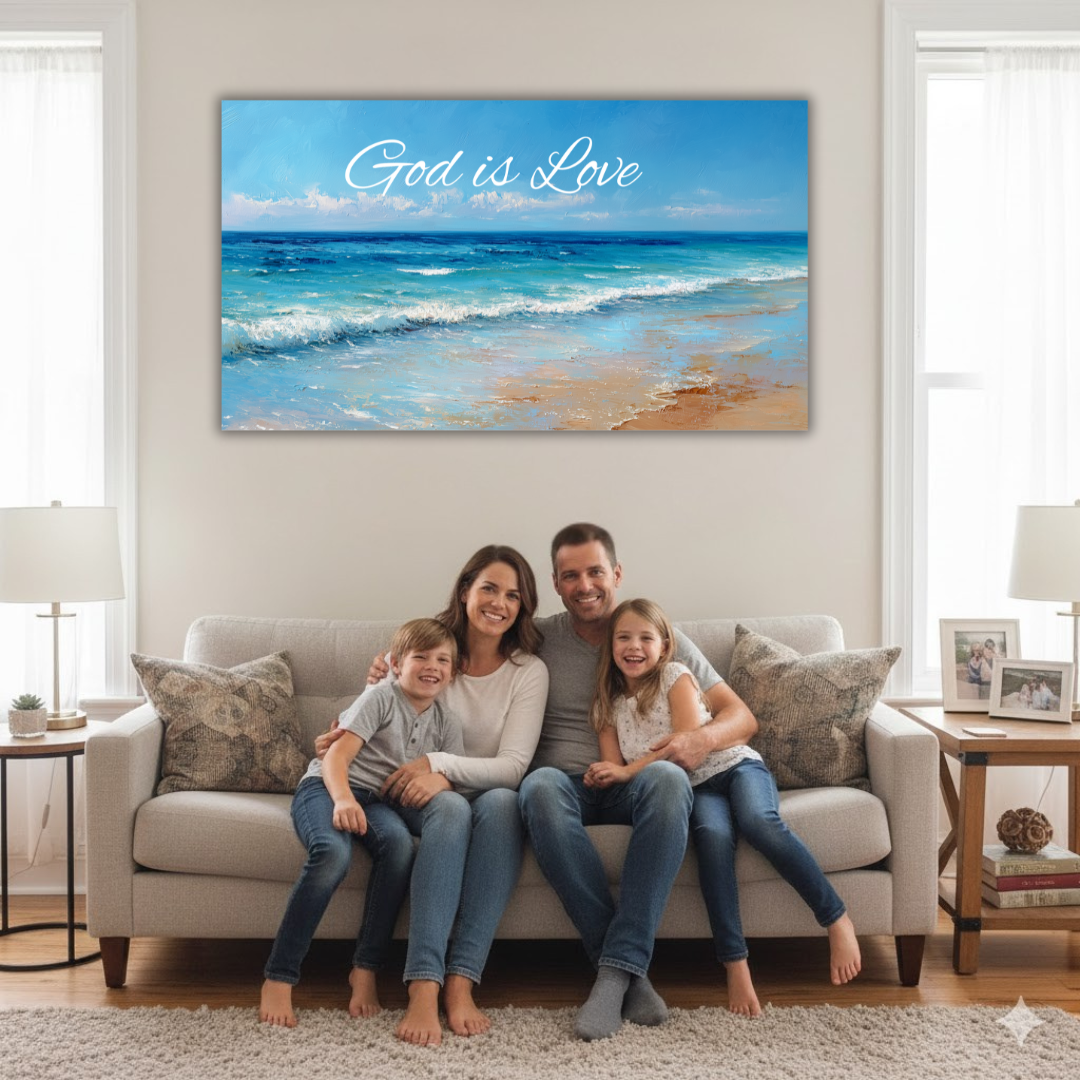 God is love-3D texture-Handmade finishing -CA-10