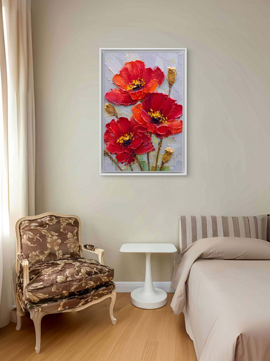 simple red  flowers