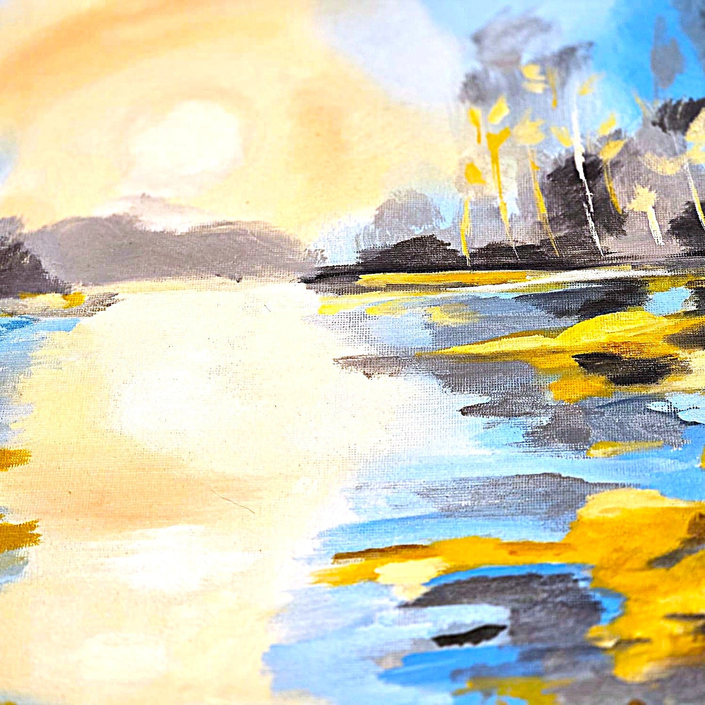 Midnight Sun-Canva board(unframed) 40*40cm