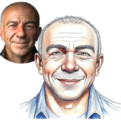 Christmas Gift for your loved ones-hand painted portrait from their photo