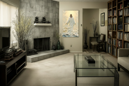 Jesus walking on water-3D texture-Handmade finishing-CA-07