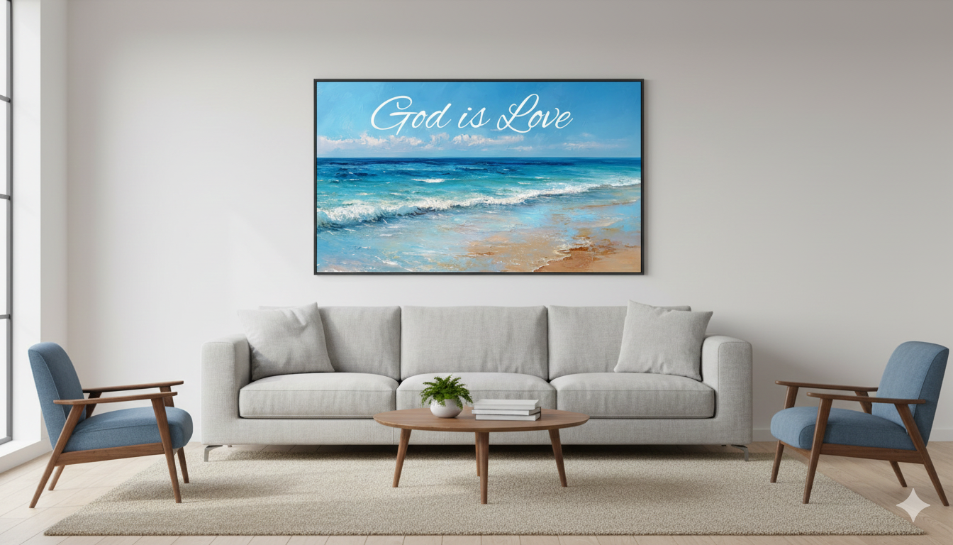 God is love-3D texture-Handmade finishing -CA-10