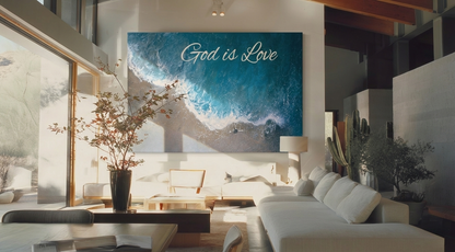 God is love-3D texture-Handmade finishing -CA-11