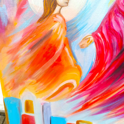 The Ascension of Christ – Hand-Painted Oil Artwork on Canvas (Ready to Hang)