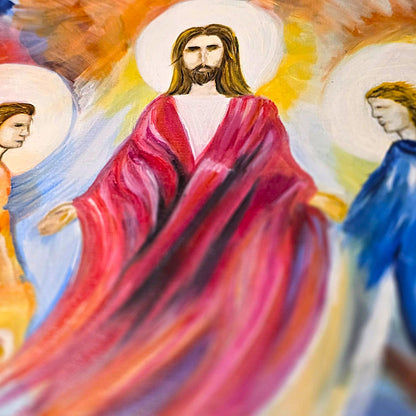The Ascension of Christ – Hand-Painted Oil Artwork on Canvas (Ready to Hang)