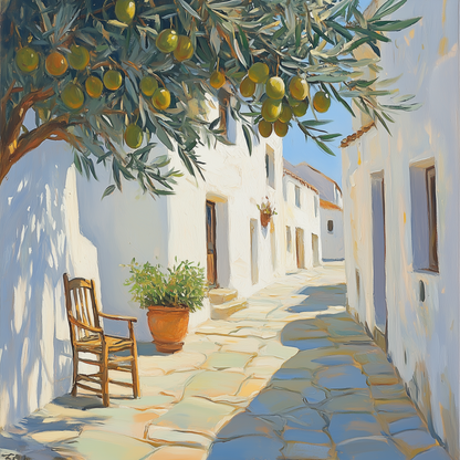 serene Mediterranean street-Canva