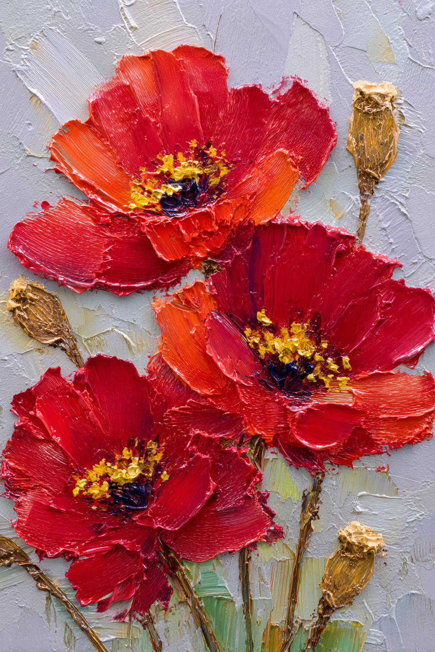 simple red  flowers