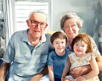 Christmas Gift for your loved ones-hand painted portrait from their photo