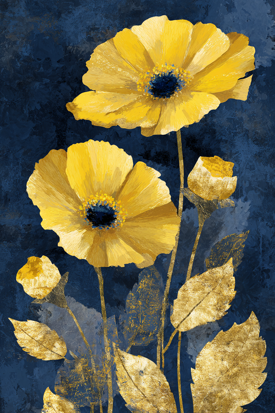 Golden flowers