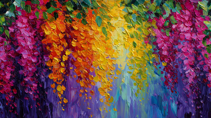 shades of bright flowers